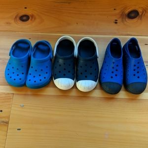 Crocs, 3 pairs sizes 13 and 1, Great Condition!